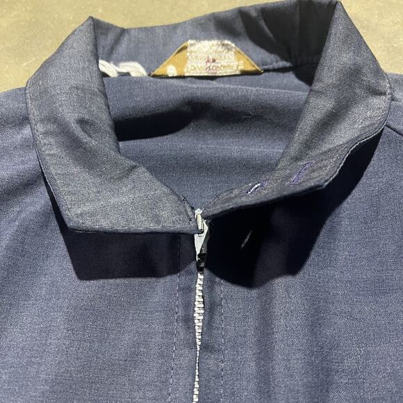 Vintage 70s Towncraft Navy Boxy Light Bomber Jacket - Picture 3 of 4